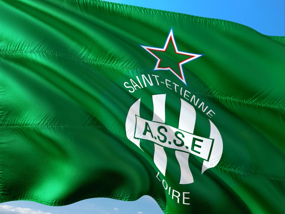 Ligue 1 flag st etienne photo