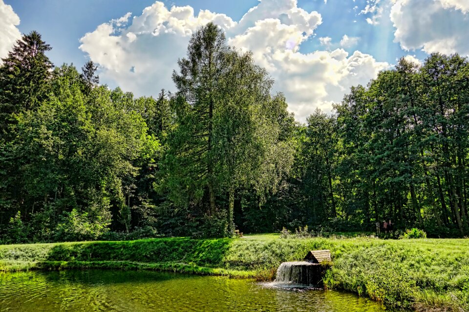 Bach landscape clouds