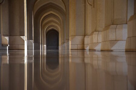 Reflection palace of sultan qaboos nutmeg photo