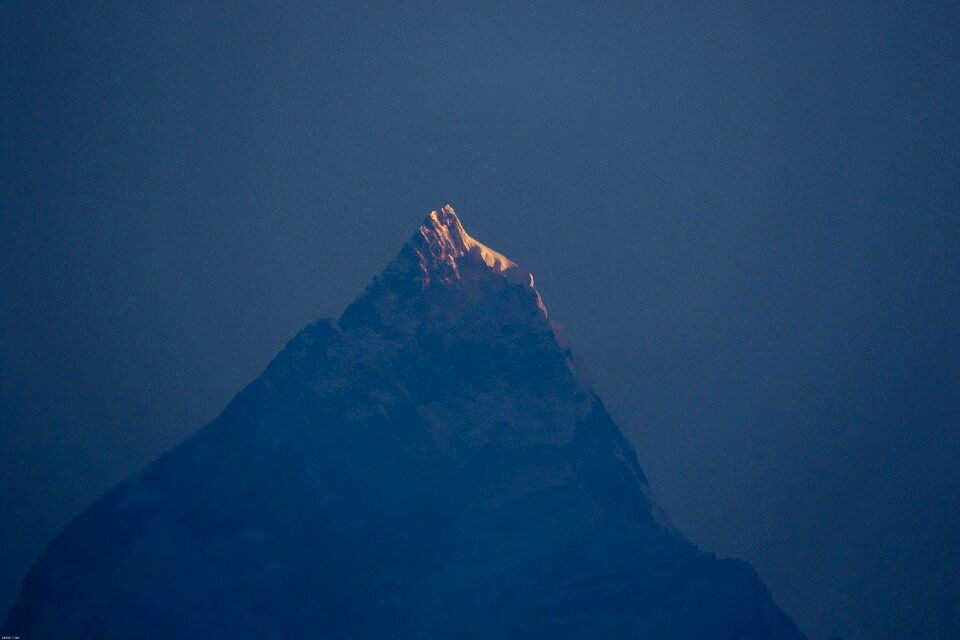 Mountain peak sunrise sky