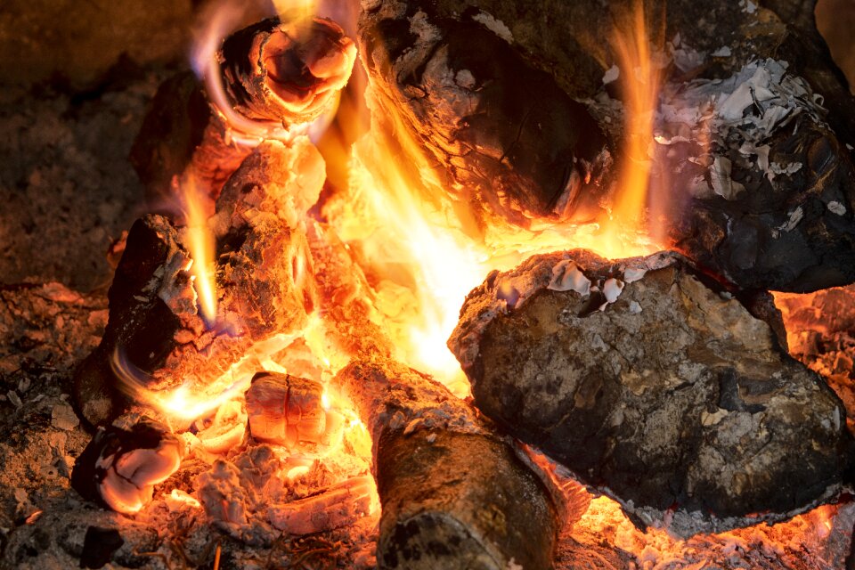 Hot bonfire campfire