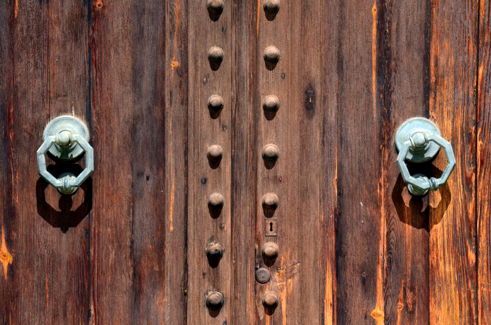 Close up door handle historically