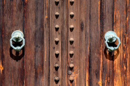 Close up door handle historically photo