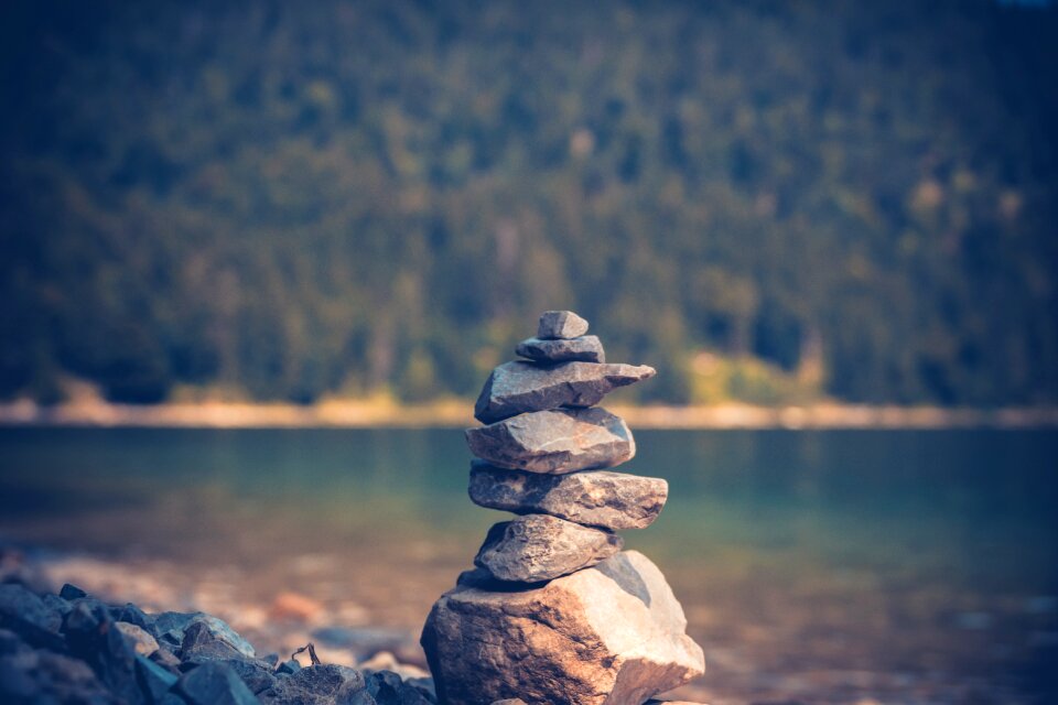 Mindfulness waterfront meditation