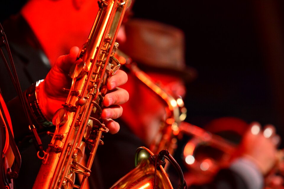 Jazz performance sax photo