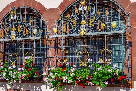 Window grilles decorated building