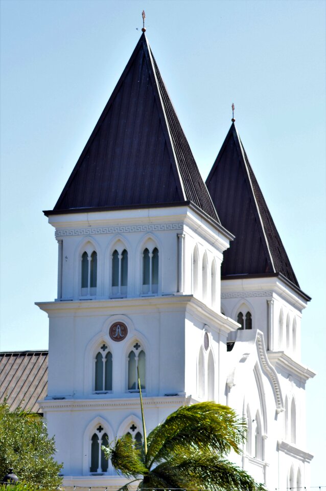 Building old christian cross