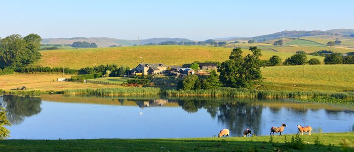 Landscape house farm photo