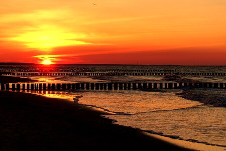 Evening baltic sea zingst photo