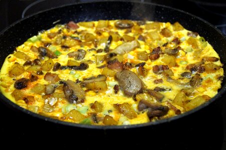 Pancake mushrooms yolk