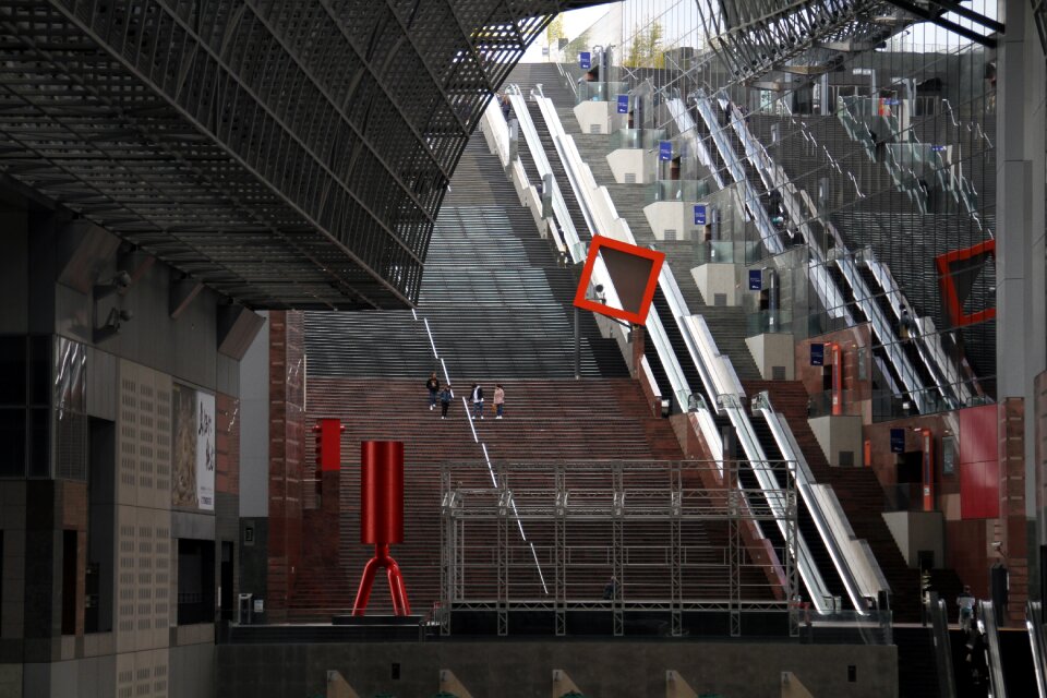 Architecture transportation gray train