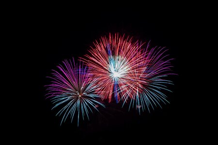 New year's eve pyrotechnics town festival