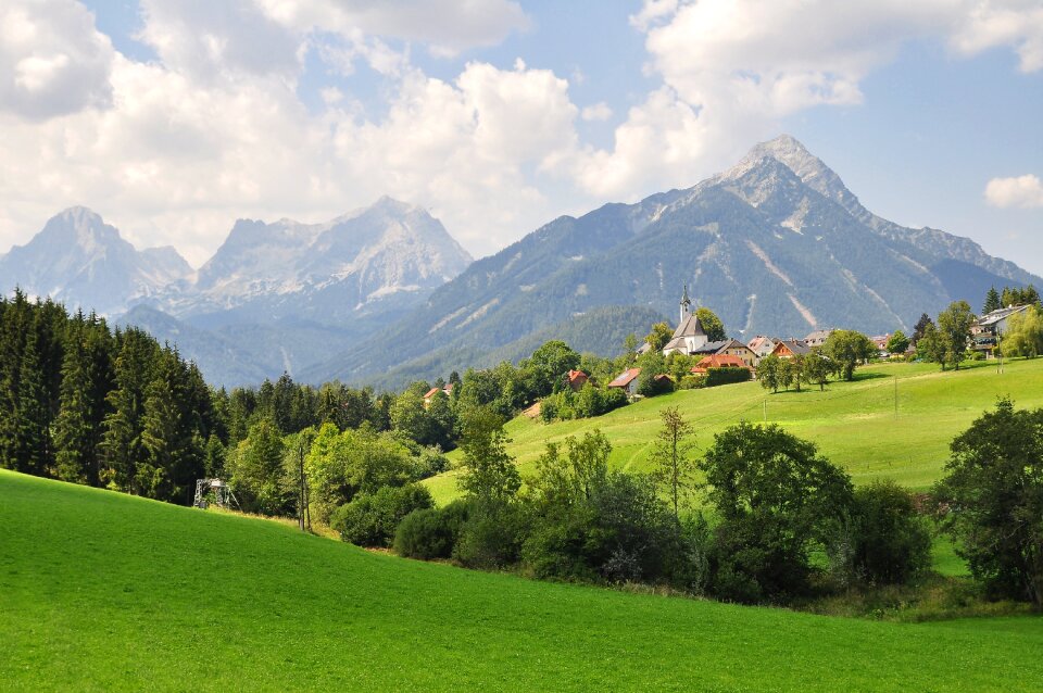 Mountain world village panorama