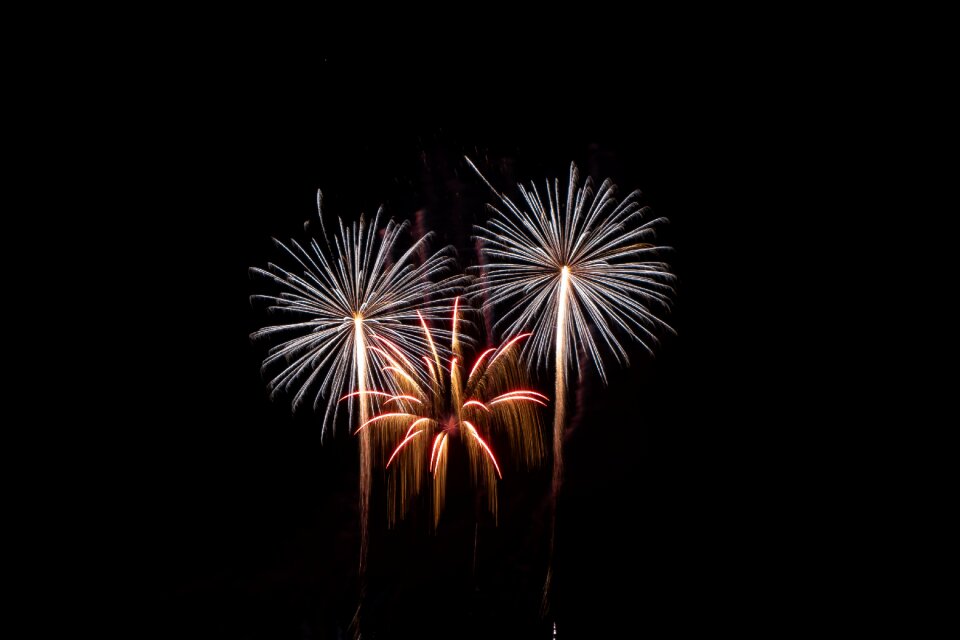 New year's eve pyrotechnics town festival