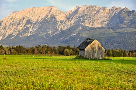 Mountain world hut log cabin
