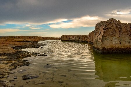 Rocky coast nature mirroring