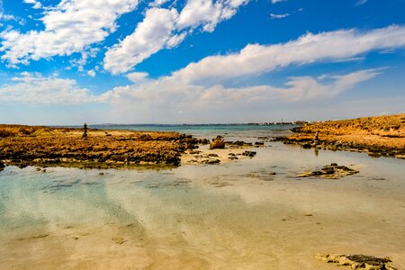 Beach sky clouds photo