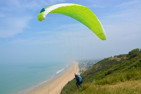 Flight paragliding fly air photo