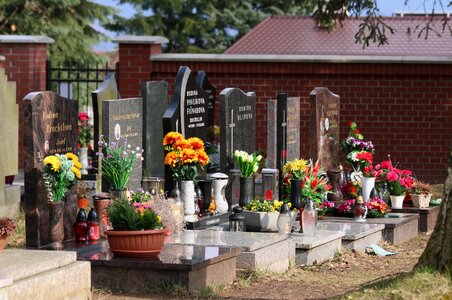 Cemetery the tombstones graves photo