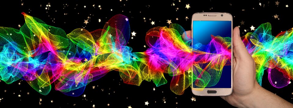 Particles wave color