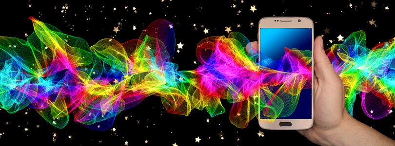 Particles wave color