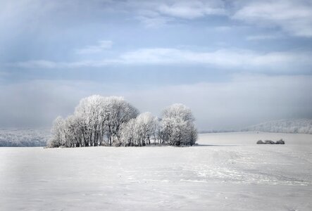 Snow wintery landscape photo