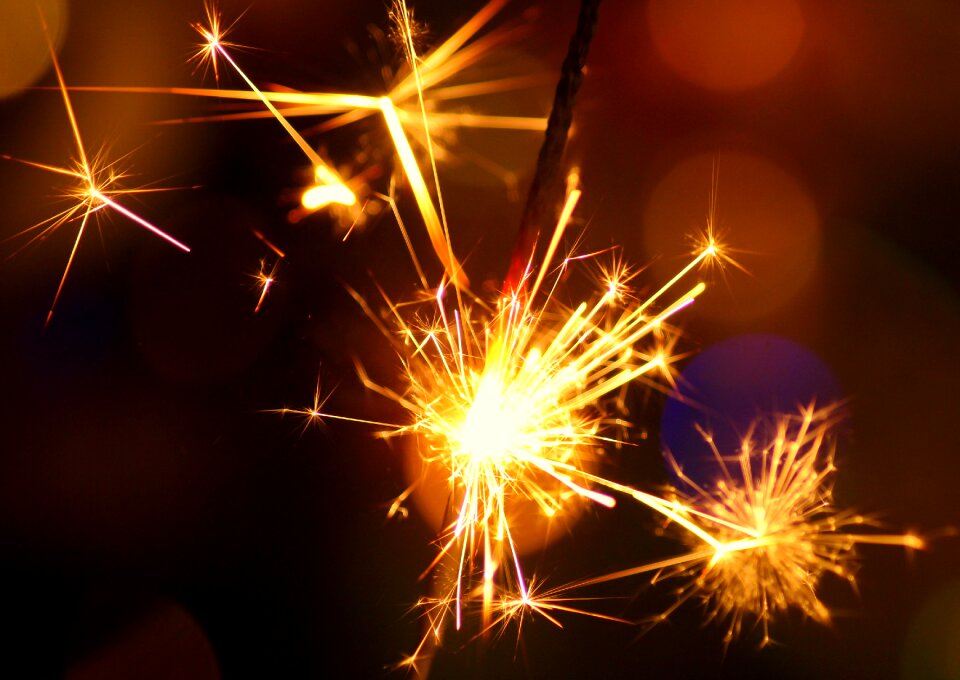 New year's day light fireworks