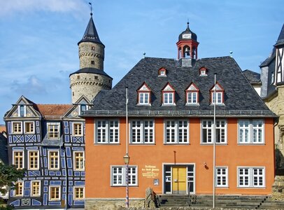 Town hall truss facade
