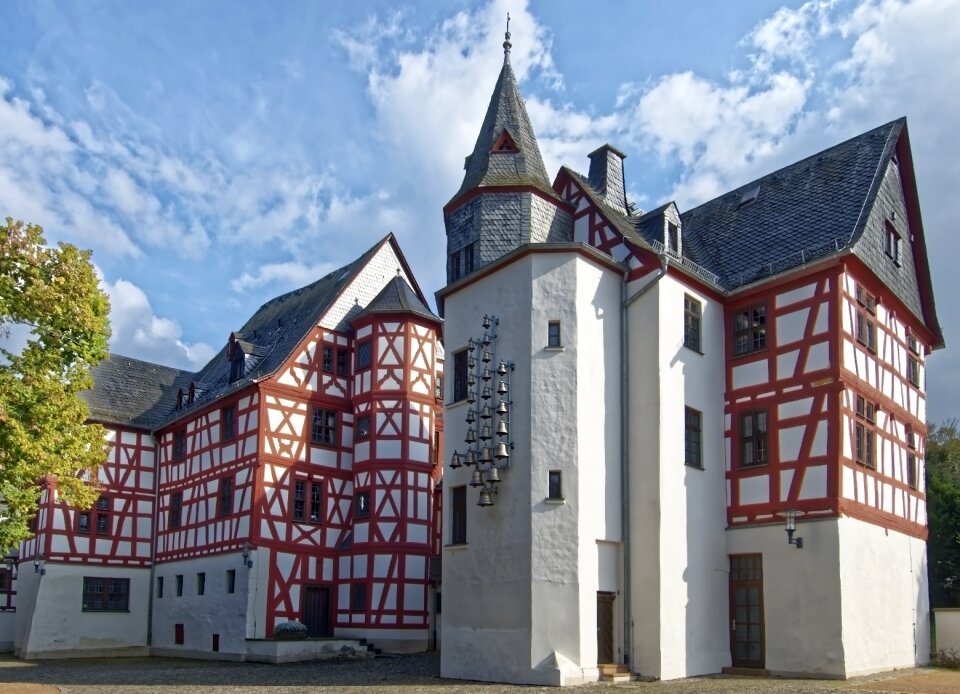 Historic center truss facade