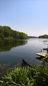 Northern germany freshwater lake idyllically situated