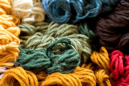 Knit yarn colorful photo