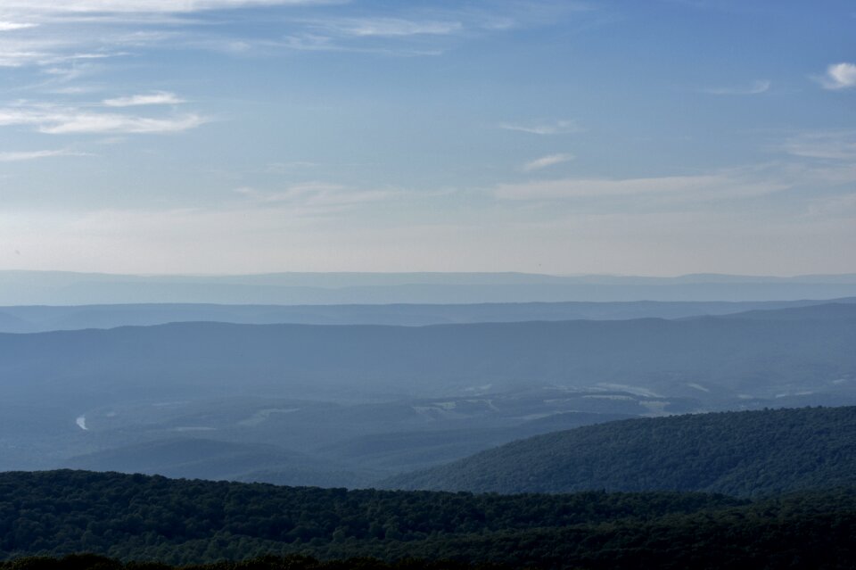 Hazy sky nature blue