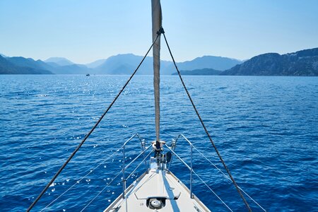 Sailboat direct blue photo