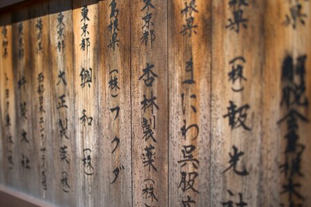 Signboard brown japanese