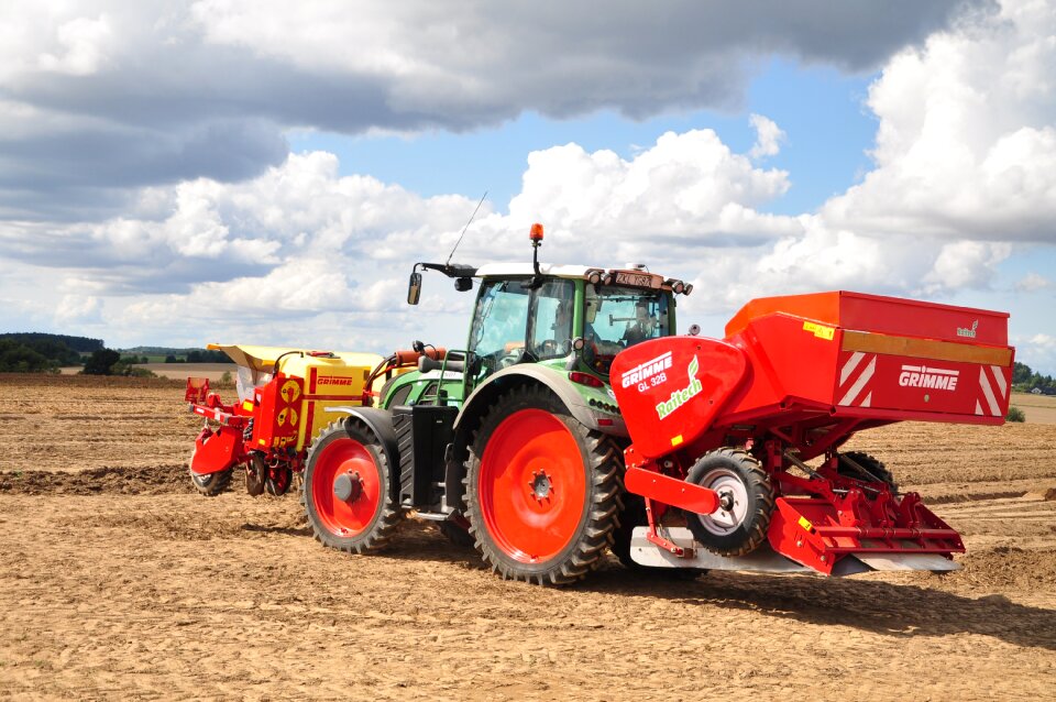 Village farmer tractors