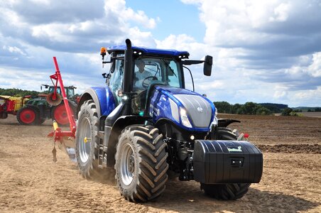 Village farmer tractors