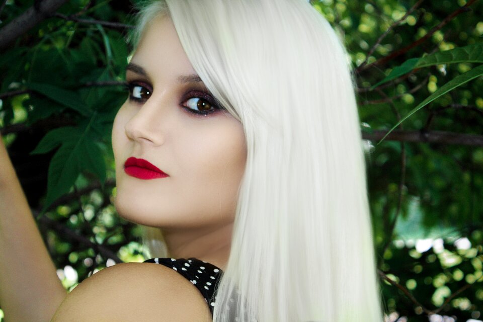 Beauty hair portrait