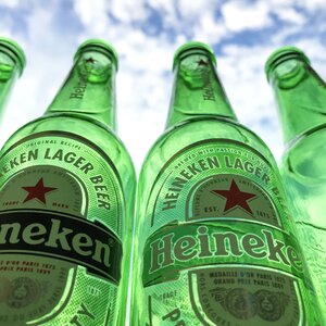 Bear bottle heineken green bottle