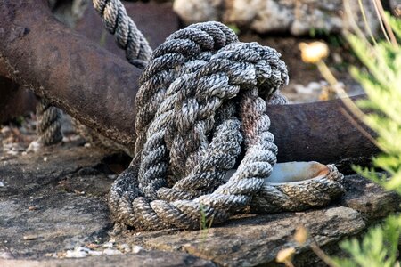 Antique garden pile of rope