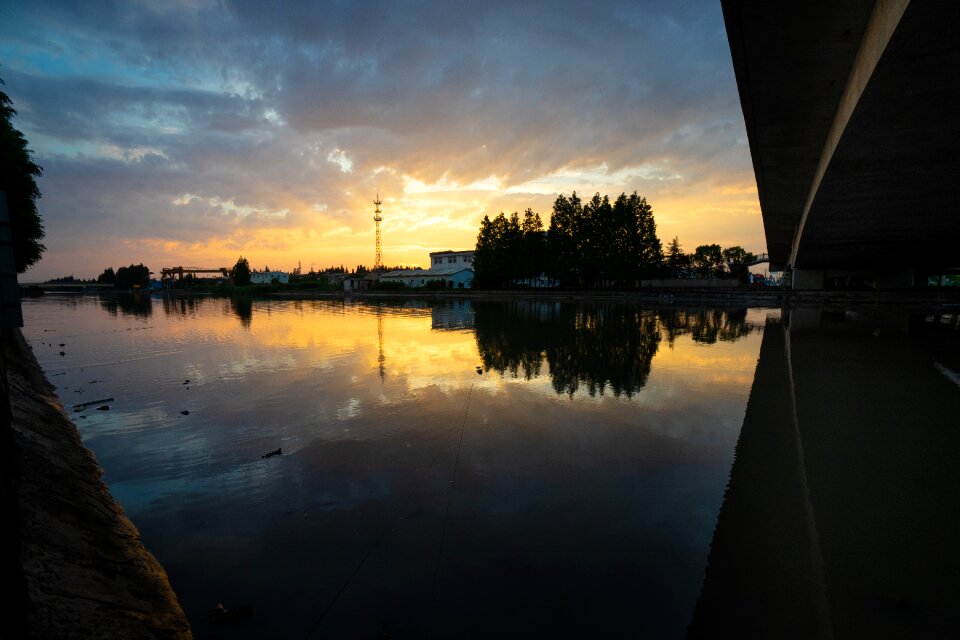Sunset reflection water