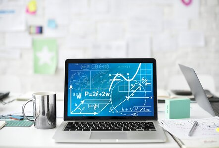 Laptop business graphs