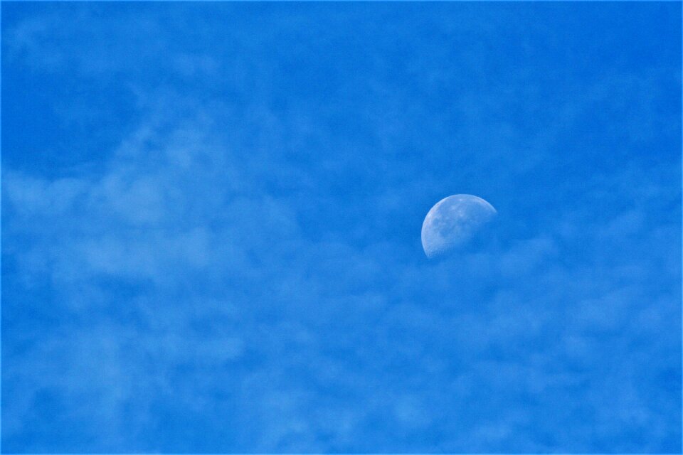 Background delicate blue moon