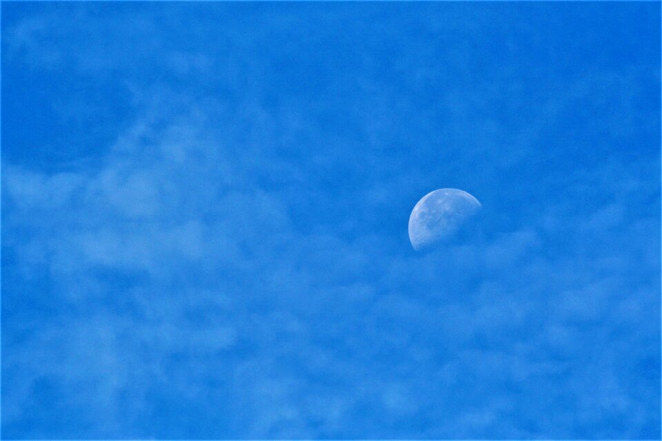 Background delicate blue moon photo