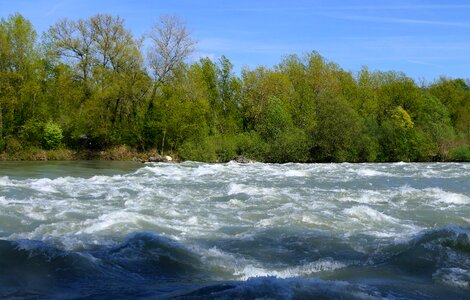 Agitated rhône water photo