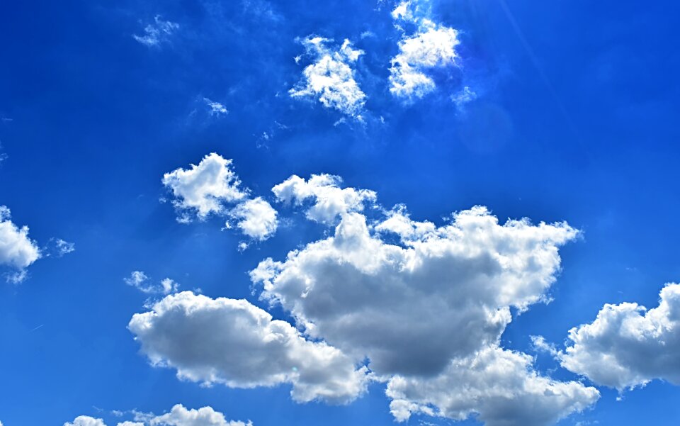 Cumulus clouds summer day sky