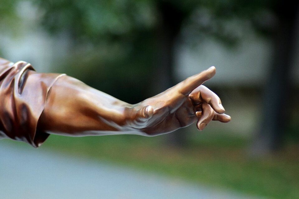Hand character sculpture