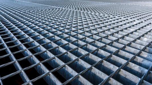 Pattern structure metal grate photo