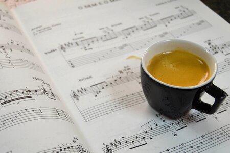 Classical music cup black cup photo