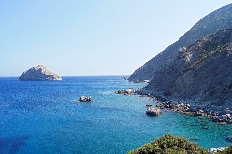 Amorgos mountains sea