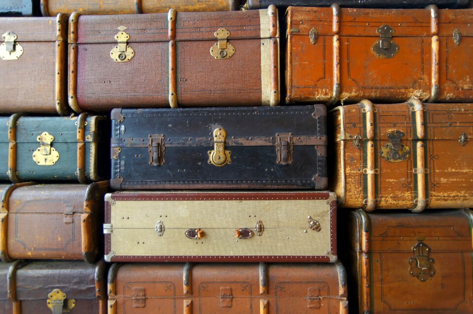 Old retro the baggage